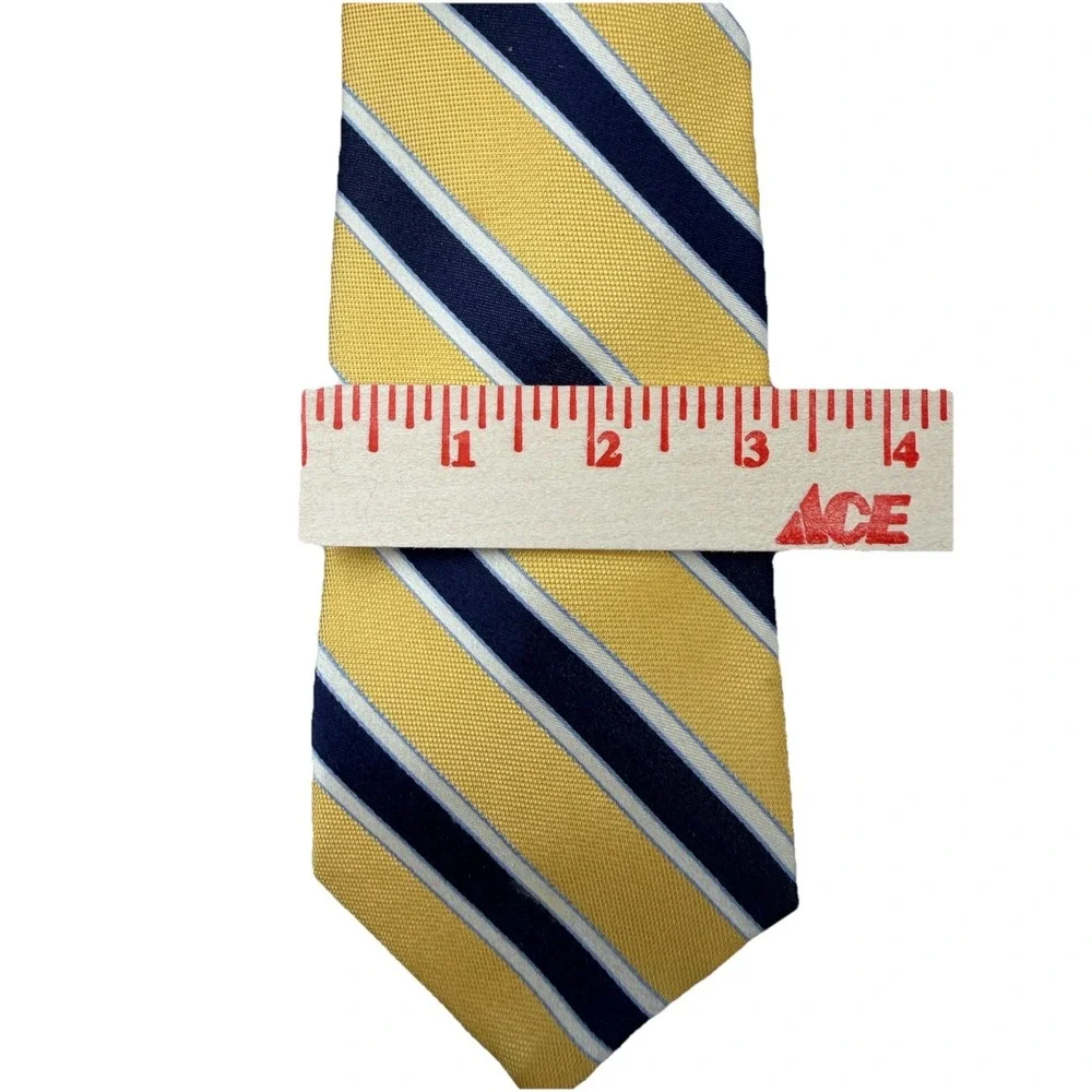 Tommy Hilfiger‎ Mens Necktie Tie Yellow and Blue Striped 60